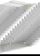 Mexen Lunar T draaibare douchecabine rechts 70 x 100 cm, transparant, geborsteld goud - 834T-070-100-55-00-P