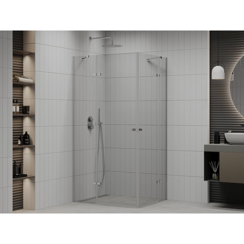 Mexen Roma Duo kabina prysznicowa uchylna 80 x 70 cm, transparent, chrom - 854-080-070-02-00