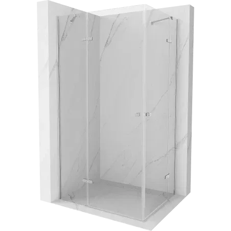 Mexen Roma Duo Duschkabine Schwenktür 80 x 70 cm, transparent, chrom - 854-080-070-02-00