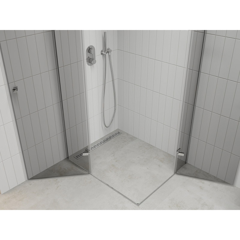 Mexen Roma Duo hinged dušinurk 90 x 70 cm, läbipaistev, krom - 854-090-070-02-00
