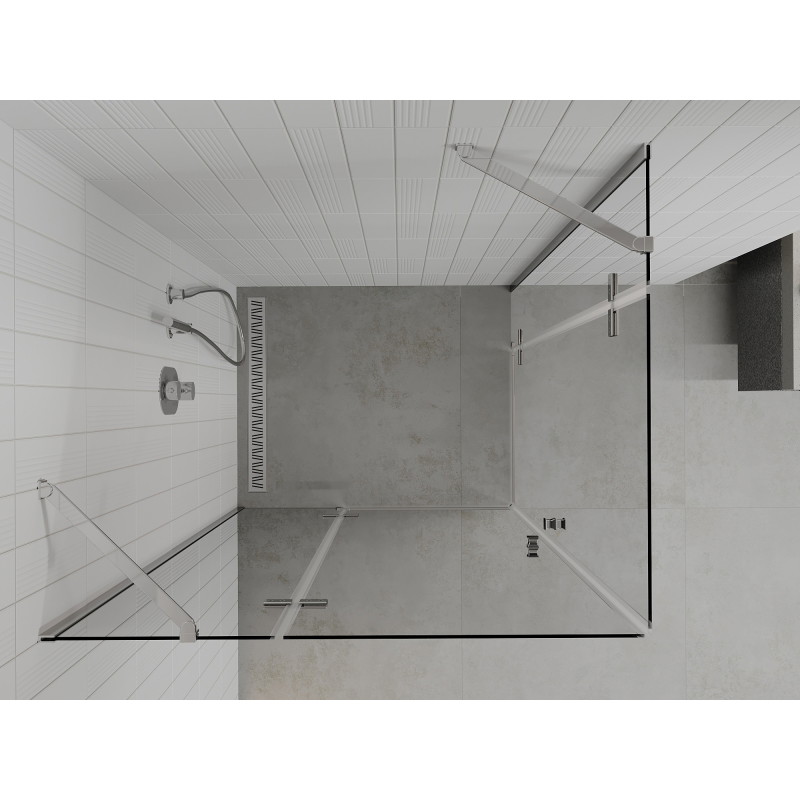 Mexen Roma Duo hinged dušinurk 90 x 70 cm, läbipaistev, krom - 854-090-070-02-00