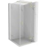 Mexen Lunar T right hinged shower cabin 100 x 100 cm, transparent, brushed gold - 834T-100-100-55-00-P