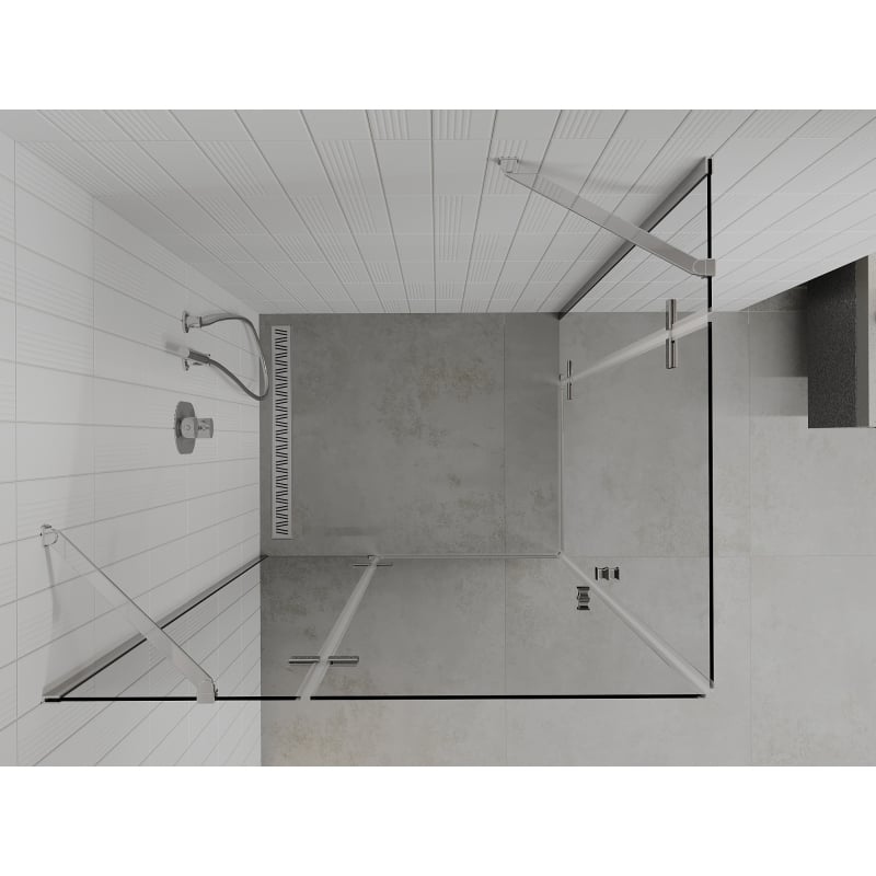 Mexen Roma Duo kabina prysznicowa uchylna 90 x 80 cm, transparent, chrom - 854-090-080-02-00