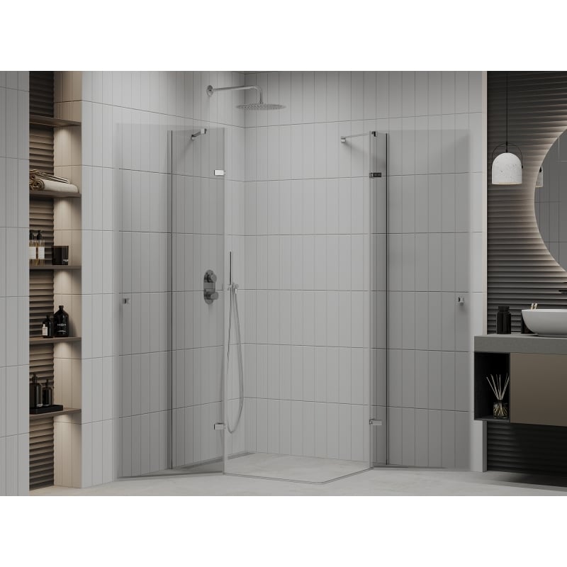 Mexen Roma Duo kabina prysznicowa uchylna 100 x 70 cm, transparent, chrom - 854-100-070-02-00