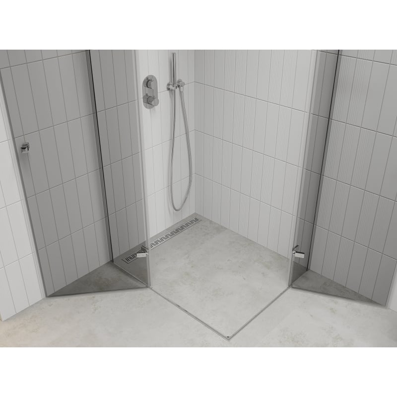 Mexen Roma Duo kabina prysznicowa uchylna 100 x 70 cm, transparent, chrom - 854-100-070-02-00
