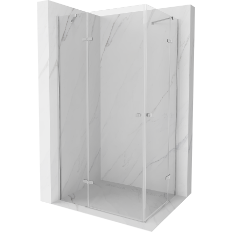 Mexen Roma Duo 100 x 90 cm Pivot Shower Enclosure, Transparent, Chrome - 854-100-090-02-00