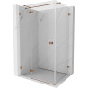 Mexen Lunar T vasaku poole avanev dušinurk 80 x 120 cm, läbipaistev, roosa kuld - 834T-080-120-60-00-L