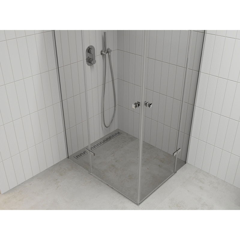 Mexen Roma Duo cabine de douche pivotante 110 x 90 cm, transparent, chrome - 854-110-090-02-00