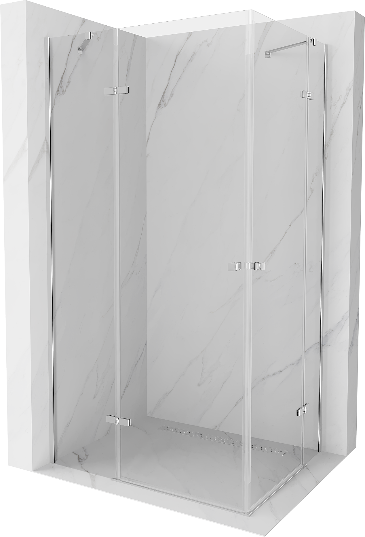 Mexen Roma Duo kabina prysznicowa uchylna 110 x 100 cm, transparent, chrom - 854-110-100-02-00
