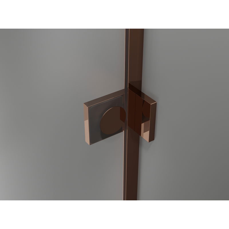 Mexen Lunar T cabine de duche articulada esquerda 85 x 110 cm, transparente, ouro rosa - 834T-085-110-60-00-L