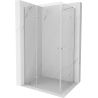 Mexen Roma Duo 120 x 90 cm Pivot Shower Enclosure, Transparent, Chrome - 854-120-090-02-00