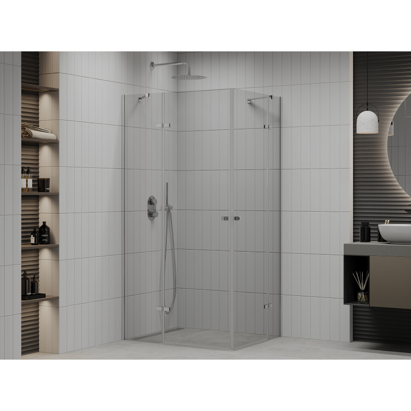 Mexen Roma Duo draaideur douchecabine 120 x 100 cm, transparant, chroom - 854-120-100-02-00