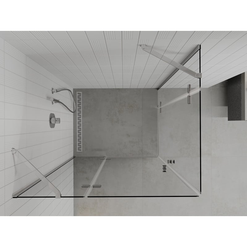 Mexen Roma Duo cabine de douche pivotante 120 x 100 cm, transparent, chromé - 854-120-100-02-00