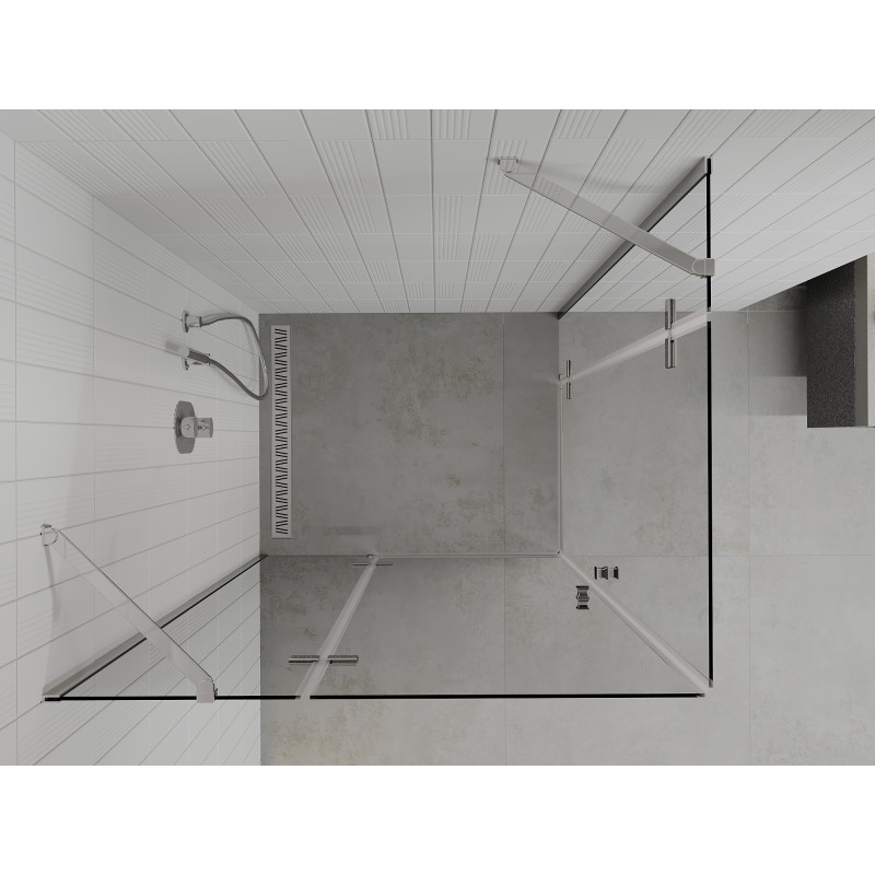 Mexen Roma Duo Pendelduschkabine 120 x 100 cm, transparent, Chrom - 854-120-100-02-00