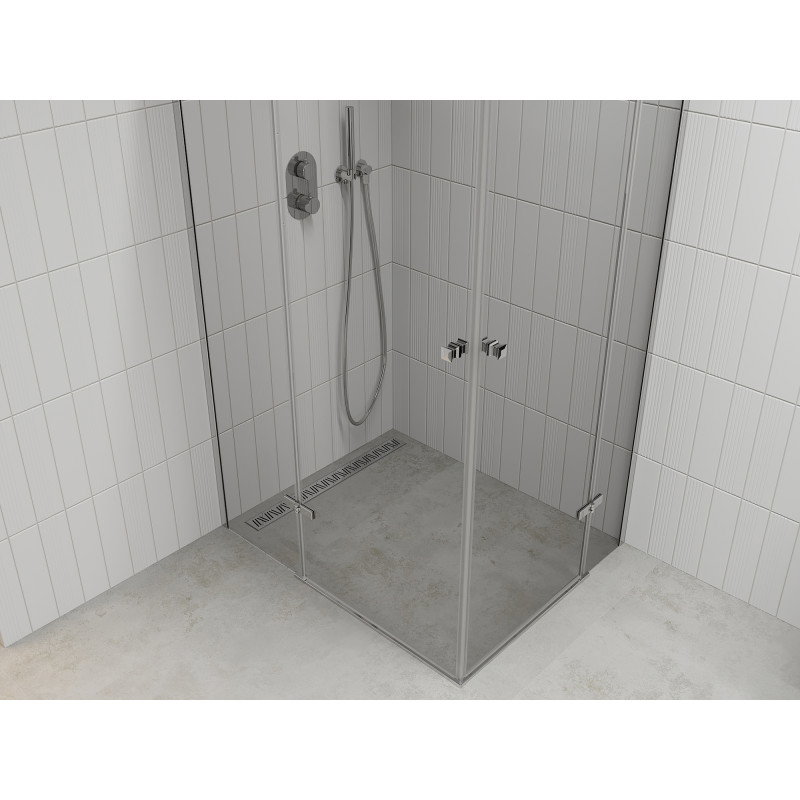 Mexen Roma Duo pivot shower cabin 120 x 110 cm, transparent, chrome - 854-120-110-02-00