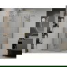 Mexen Roma Duo Duschkabine schwenkbar 80 x 70 cm, transparent, gold - 854-080-070-50-00-02