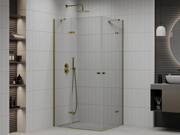Mexen Roma Duo hinged dušikabiin 90 x 80 cm, läbipaistev, kuldne - 854-090-080-50-00-02