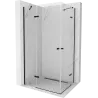 Mexen Roma Duo Duschkabine Schwingtür 80 x 70 cm, transparent, schwarz - 854-080-070-70-00-02
