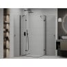 Mexen Roma Duo pivot shower enclosure 90 x 80 cm, transparent, black - 854-090-080-70-00-02