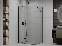 Mexen Roma Cabine de duche Duo pivotante 100 x 90 cm, transparente, preta - 854-100-090-70-00-02