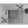 Mexen Roma Duo hinged dušikabiin 100 x 90 cm, läbipaistev, must - 854-100-090-70-00-02