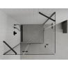 Mexen Roma Duo Pendelduschtür 100 x 90 cm, transparent, schwarz - 854-100-090-70-00-02