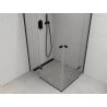 Mexen Roma Duo hinged shower cabin 100 x 90 cm, transparent, black - 854-100-090-70-00-02