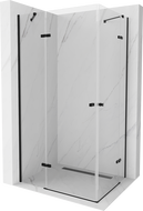 Mexen Roma Duo cabine de douche pivotante 100 x 90 cm, transparente, noire - 854-100-090-70-00-02