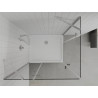 Mexen Roma Duo swing douchecabine 80 x 70 cm, transparant, chroom + Flat douchebak - 854-080-070-01-02-4010