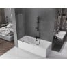 Mexen Velar klizni paravan 2-krilni klizni 85 x 150 cm, proziran, pištoljski metal - 896-085-000-01-95