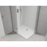 Mexen Roma Duo shower enclosure with hinged door 90 x 80 cm, transparent, chrome + Flat shower tray - 854-090-080-01-02-4010