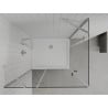 Mexen Roma Duo shower enclosure with hinged door 90 x 80 cm, transparent, chrome + Flat shower tray - 854-090-080-01-02-4010