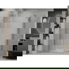 Mexen Roma Duo Duschkabine schwenkbar 100 x 90 cm, transparent, Chrom + Duschwanne Flat - 854-100-090-01-02-4010