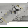Mexen Roma Duo Scharnierende Douchecabine 90 x 80 cm, Transparant, Goud + Flat Douchebak - 854-090-080-50-02-4010G