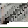 Mexen Roma Duo douchecabine scharnierend 80 x 70 cm, transparant, zwart + Flat douchebak - 854-080-070-70-02-4010B