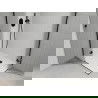 Mexen Roma Duo douchecabine scharnierend 80 x 70 cm, transparant, zwart + Flat douchebak - 854-080-070-70-02-4010B