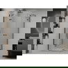 Mexen Roma Duo douchecabine scharnierend 80 x 70 cm, transparant, zwart + Flat douchebak - 854-080-070-70-02-4010B