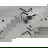 Mexen Roma Duo douchecabine scharnierend 80 x 70 cm, transparant, zwart + Flat douchebak - 854-080-070-70-02-4010B