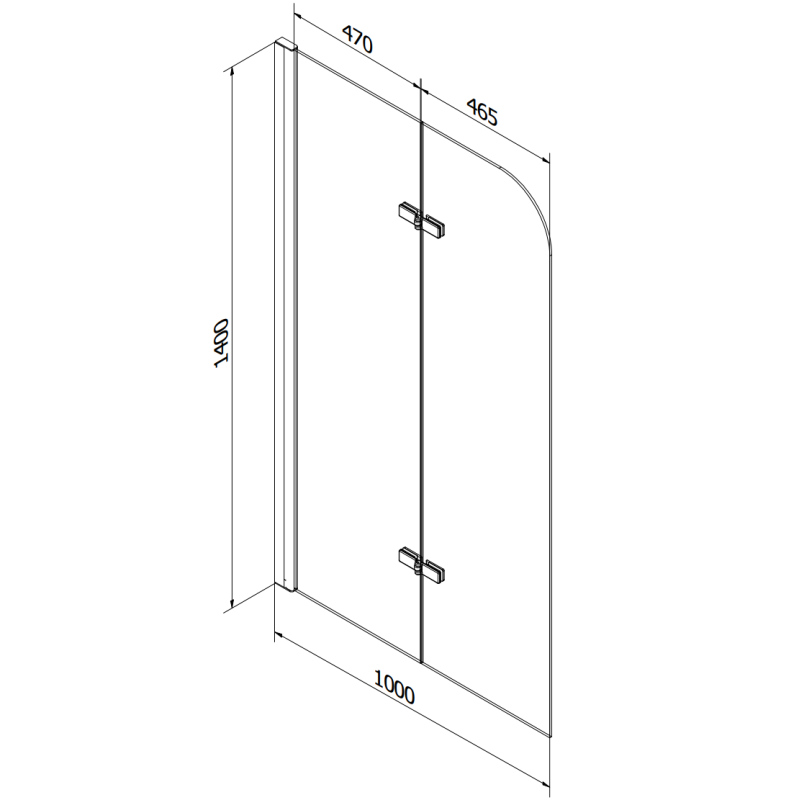 Mexen Cube vasca da bagno rettangolare 180 x 80 cm con rivestimento e schermo a 2 ante da 100 cm, trasparente, cromo