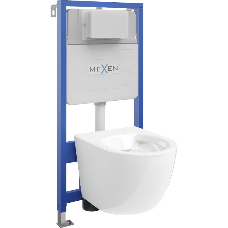 Mexen Lena Ugradbeni WC set Fenix Slim sa WC školjkom, bijeli sjaj - 6103322XX00