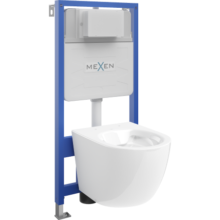 Mexen Lena inbouwset WC Fenix Slim-frame met toiletpot, wit glans - 6103322XX00