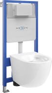 Mexen Lena Ugradbeni WC set Fenix Slim sa WC školjkom, bijeli sjaj - 6103322XX00