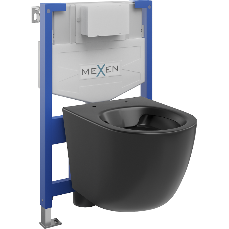 Mexen conjunto empotrado WC bastidor Fenix XS-F con taza WC Lena, negro mate - 6803322XX85