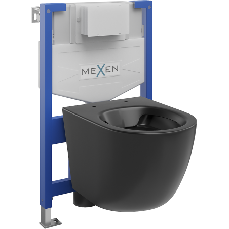 Mexen Unterputz-WC-Set Fenix XS-F mit WC-Schüssel Lena, schwarz matt - 6803322XX85