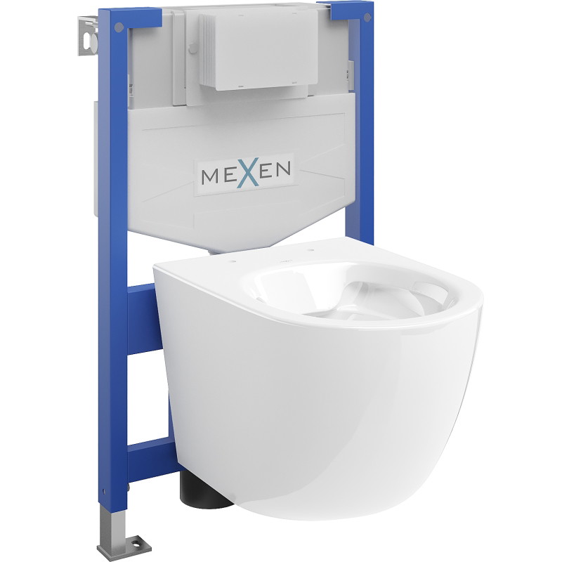 Mexen Lena WC aluskonstruktsiooniga peidustussüsteem Fenix XS-F koos WC-potiga, valge läige - 6803322XX00