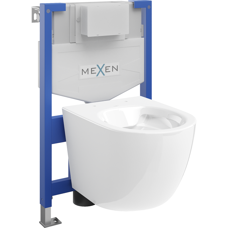 Mexen WC-Unterputz-Set Fenix XS-F mit WC-Schüssel Lena, weiß glänzend - 6803322XX00