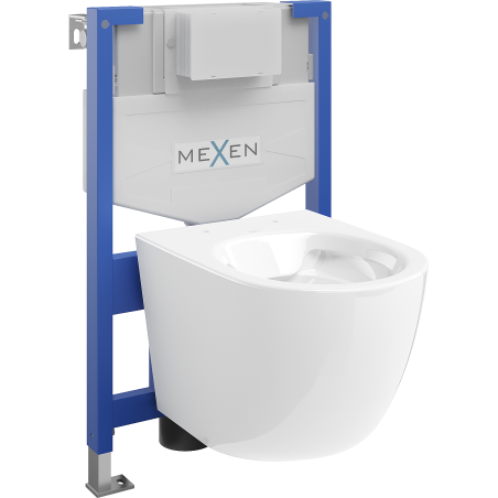 Mexen ensemble encastré WC châssis Fenix XS-F avec cuvette WC Lena, blanc brillant - 6803322XX00