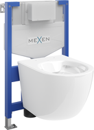 Mexen Lena conjunto embutido WC estrutura Fenix XS-F com sanita, branco brilhante - 6803322XX00