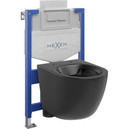 Mexen zestaw podtynkowy WC stelaż Fenix XS-U z miską WC Lena, czarny mat - 6853322XX85
