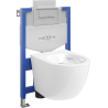 Mexen Lena conjunto embutido WC estrutura Fenix XS-U com sanita, branco brilhante - 6853322XX00
